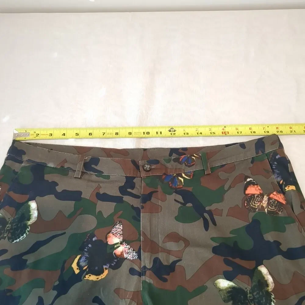 Paisley & Gray Mens 38 Slim Fit Casual Shorts Camo Butterfly Print Resortware